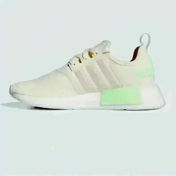 New Adidas Cream White / Semi Green Spark NMD_R1 SHOES IG8388 Running Size 7.5 - Picture 2 of 15